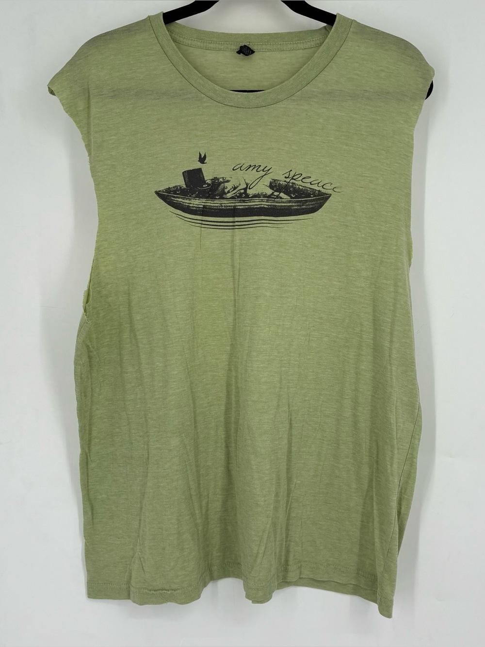 Vintage Y2K Amy Speace Graphic Music That Girl In A Stormy Boat Cut Off Tee